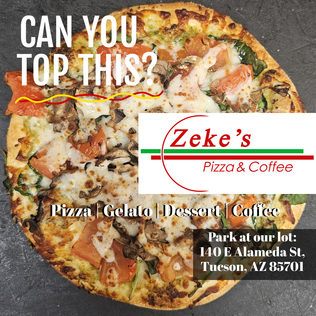 Zeke's Pizza in downtown Tucson on 6th Ave and Alameda