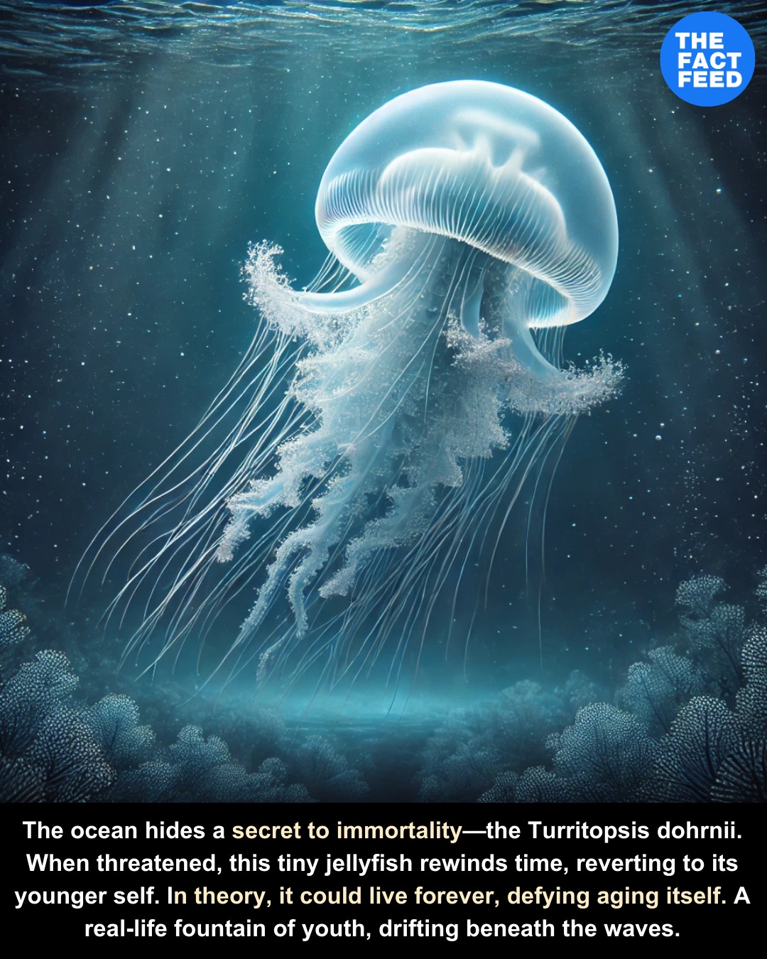 The Fact - 🌊 The Immortal Jellyfish?! 😲🐙 What if I told you there’s a ...