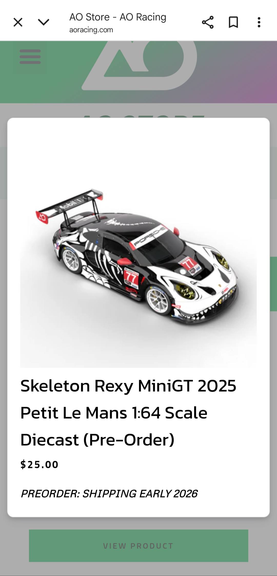 Pre order skeleton rexy mini gt