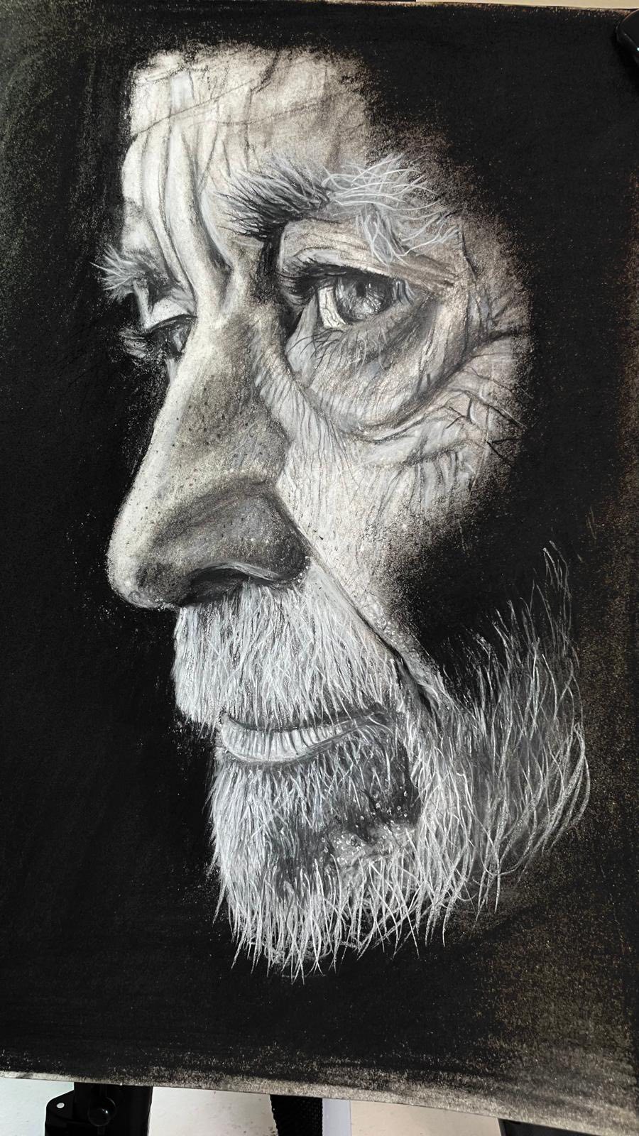 This piece is one of a series done while contemplating endurance