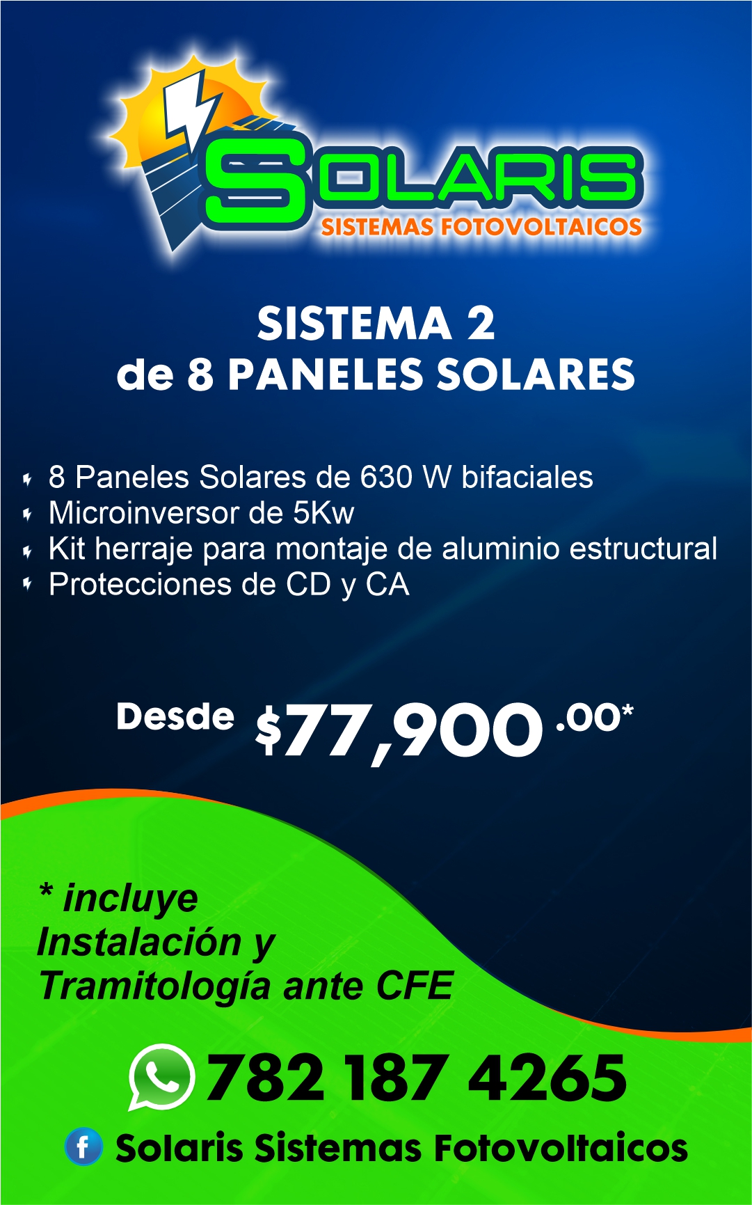 Solaris - PANELES SOLARES Sistema 2 de 8 PANELES SOLARES 8 Paneles ...