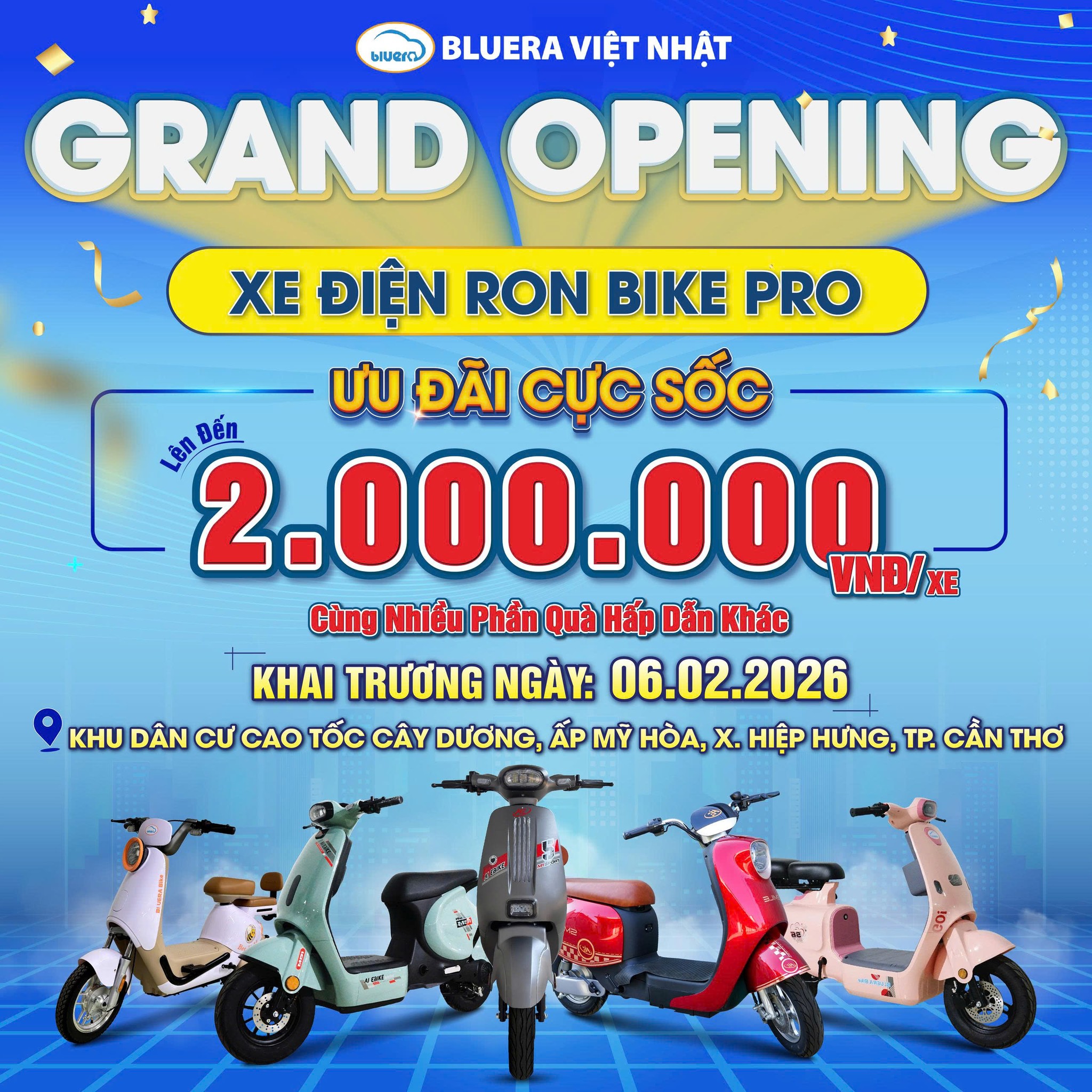Xe Điện Bluera Việt Nhật - Hiệp Hưng, Cần Thơ | Phung Hiep