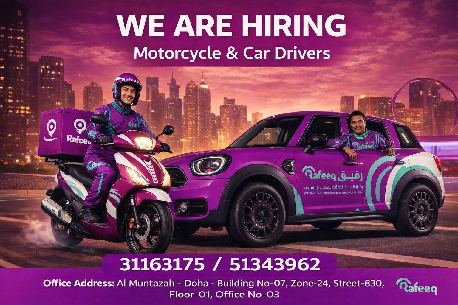 SM - 🚨 Urgent Hiring 🚨 🏍️🚗 FOR RAFEEQ Job Opportunity... .We are ...