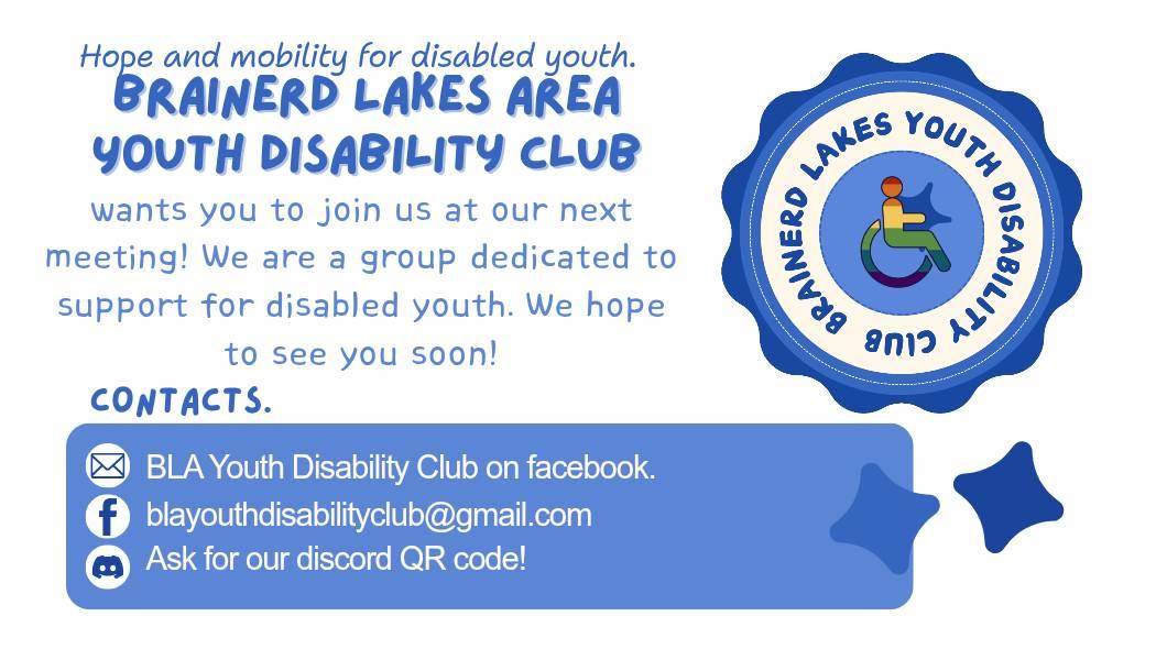 BLA Youth Disability Club | Brainerd MN