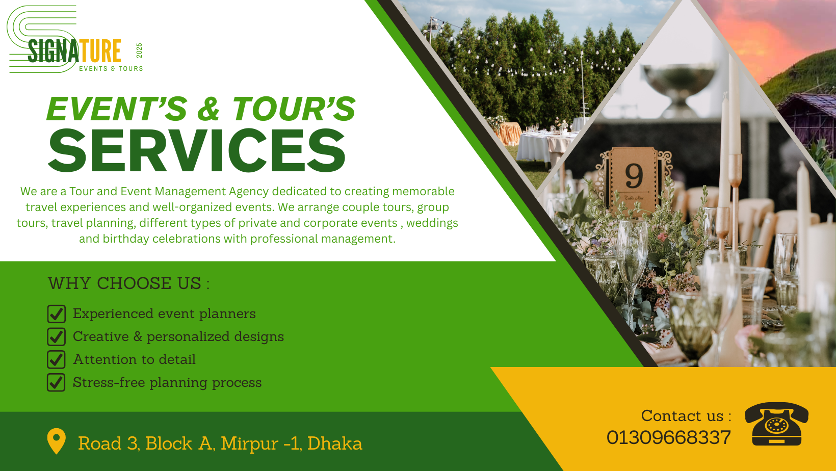 Signature Event’s & Tour's