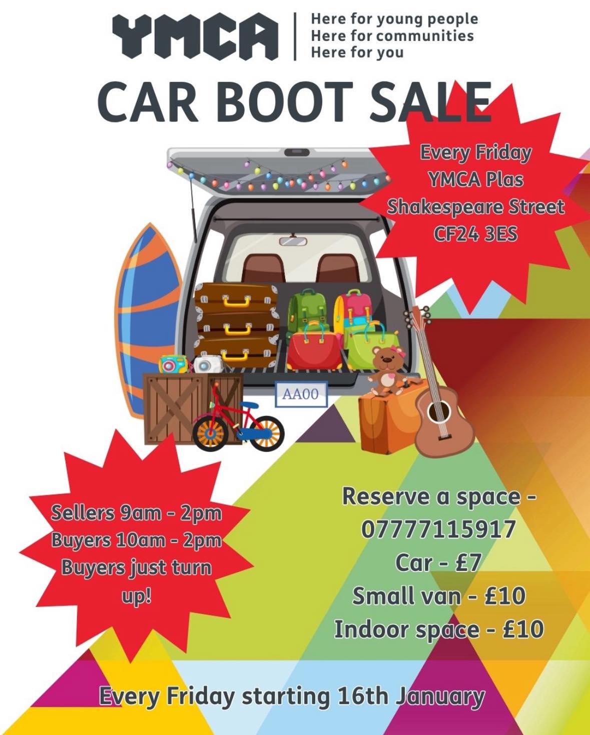 YMCA Plas Car boot and indoor Stalls | Cardiff
