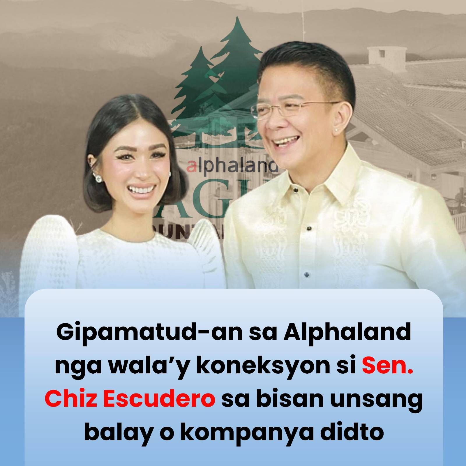 Bisaya Gyud - Gi-klaro sa Alphaland nga wala gyud si Sen.... | Facebook