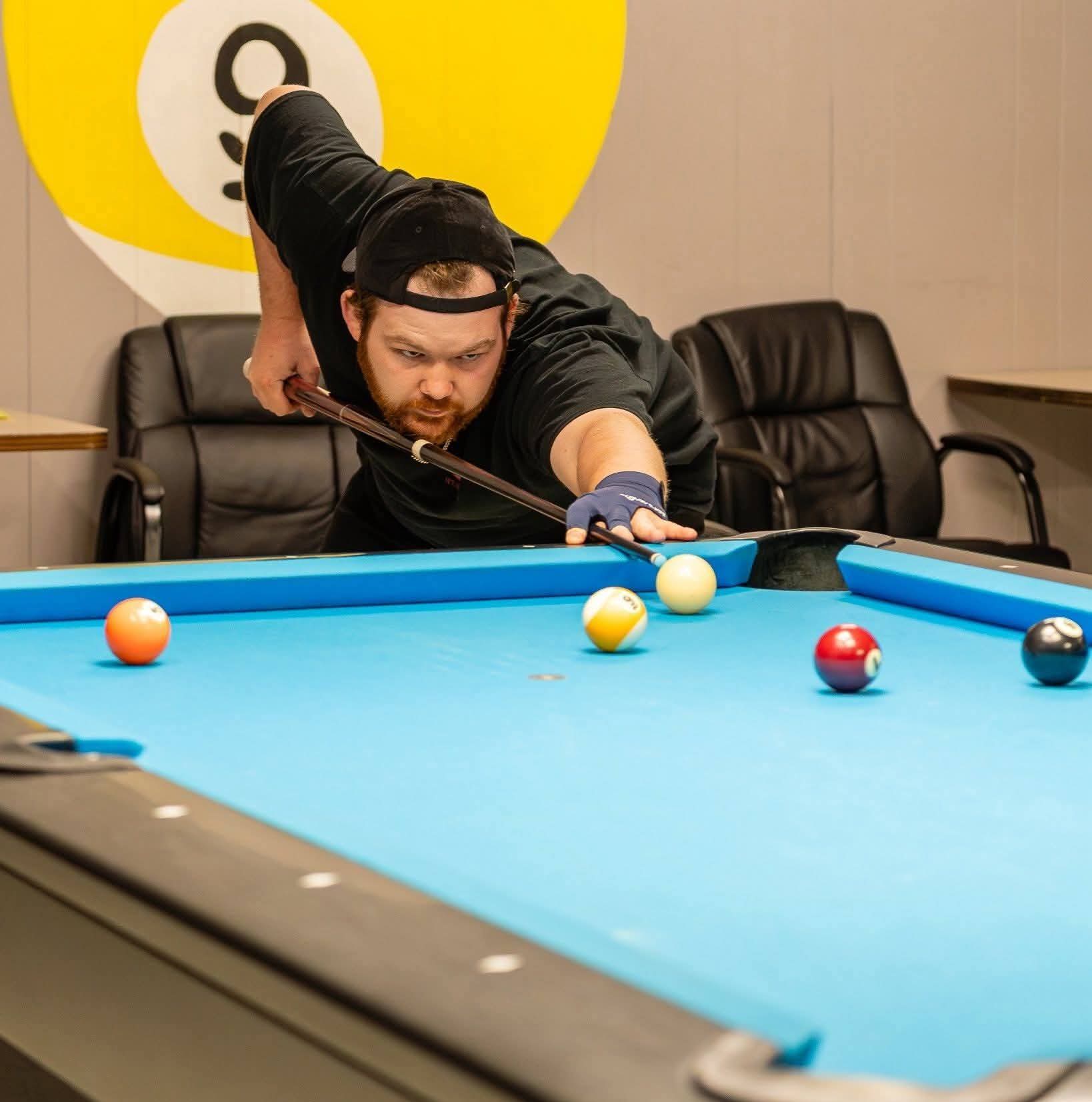 Two rail kick to win the game. This is from my 8 ball match on the same ...