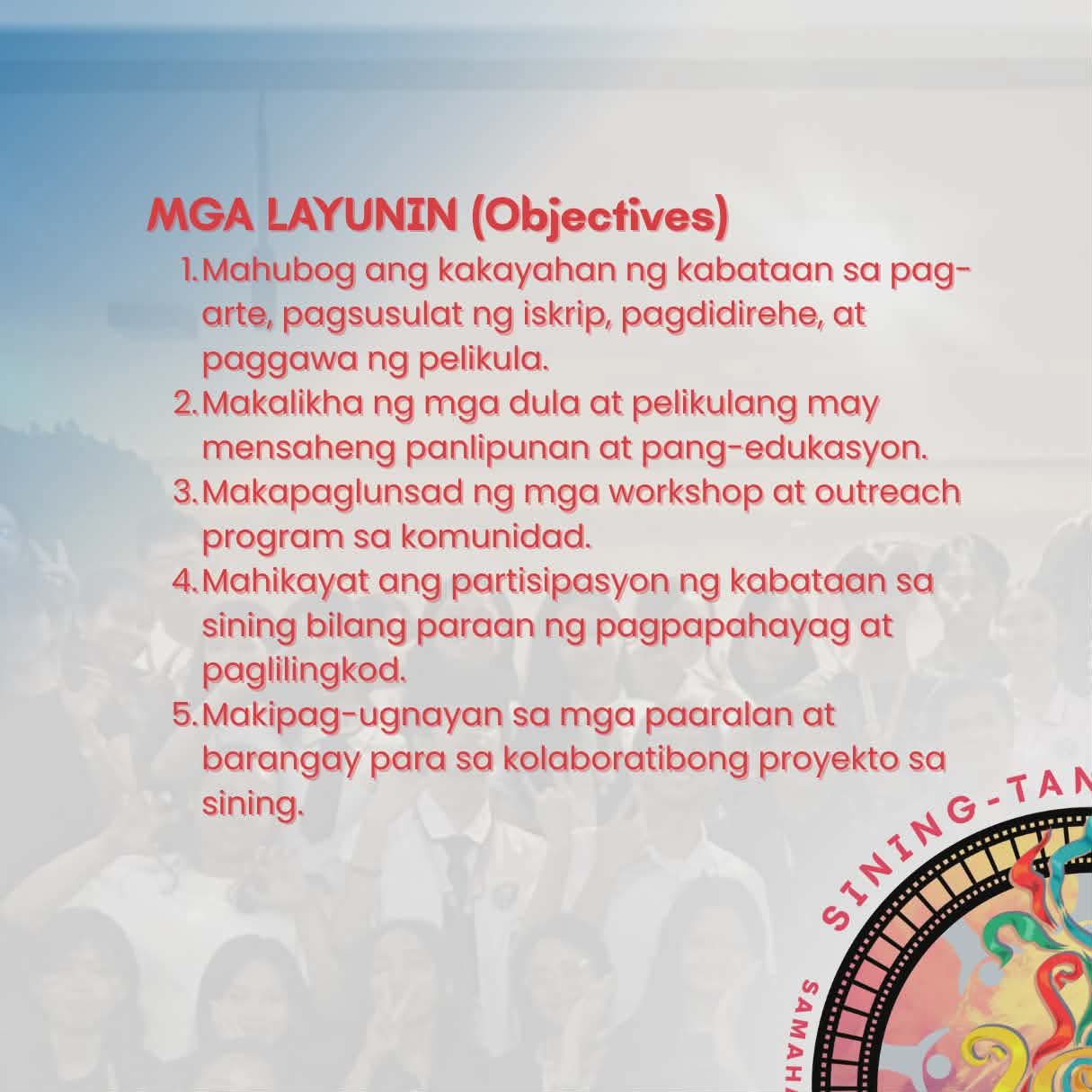 Sining-Tanglaw: Samahang Pangkomunidad para sa Teatro at Pelikula