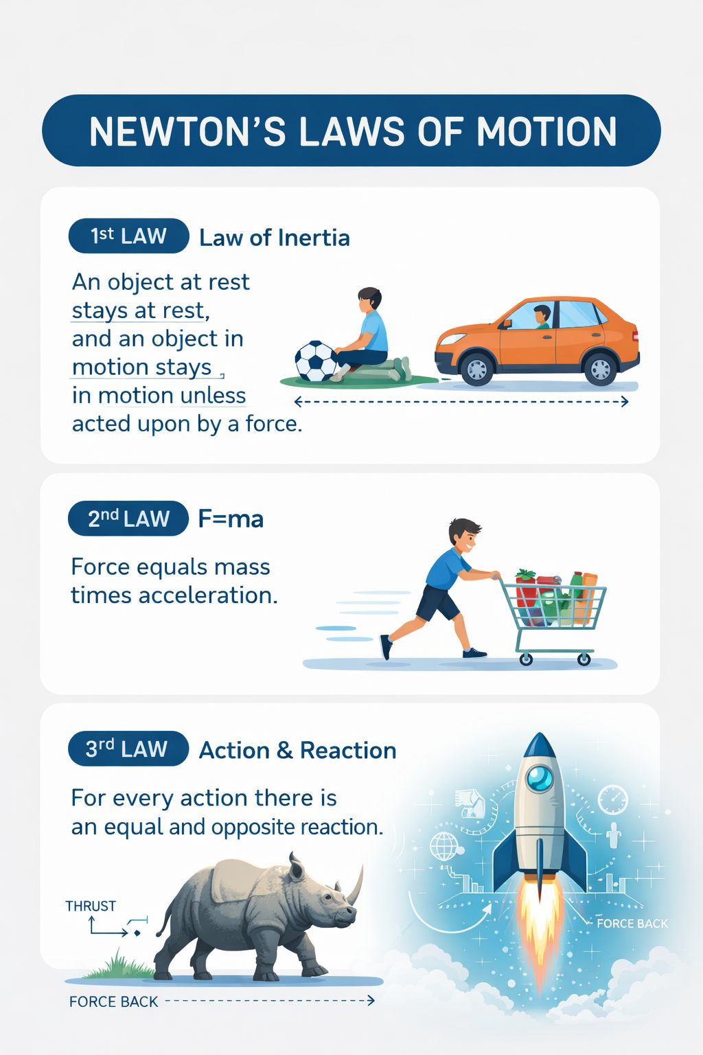 SCiverse - 📘 Newton’s laws explain motion in everyday life — From ...