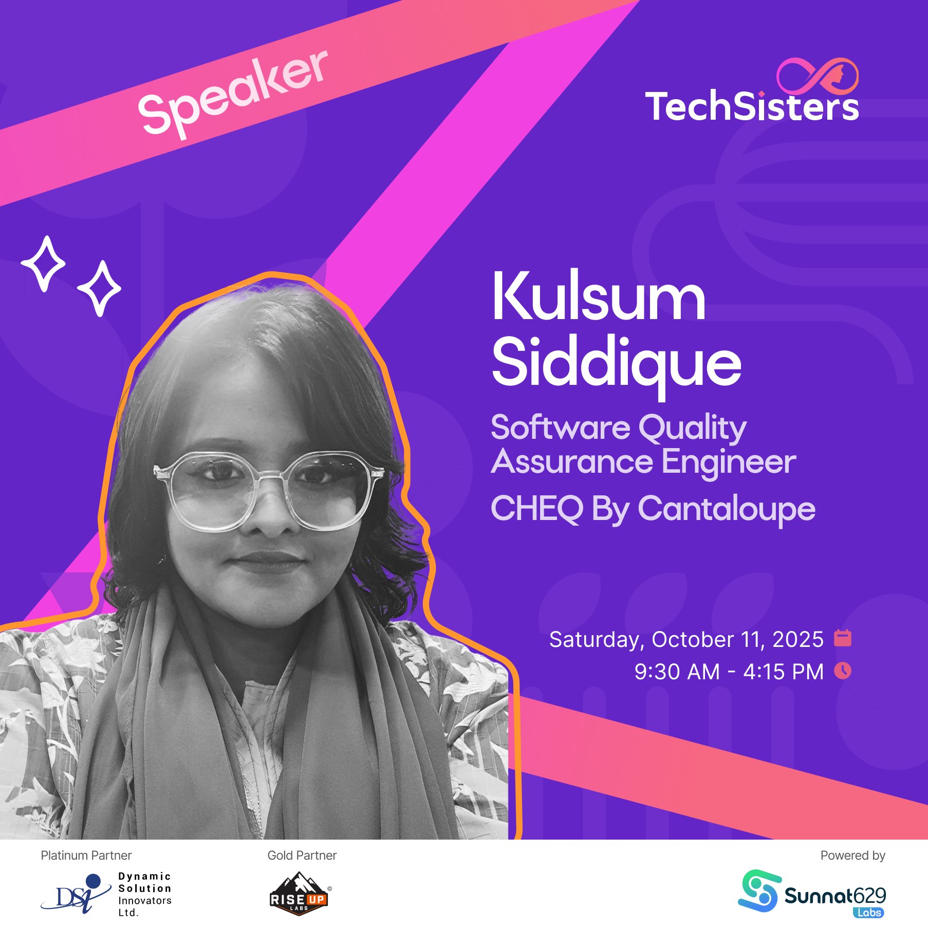 TechSisters - 🎙️ We are delighted to announce— Kulsum Siddique ...