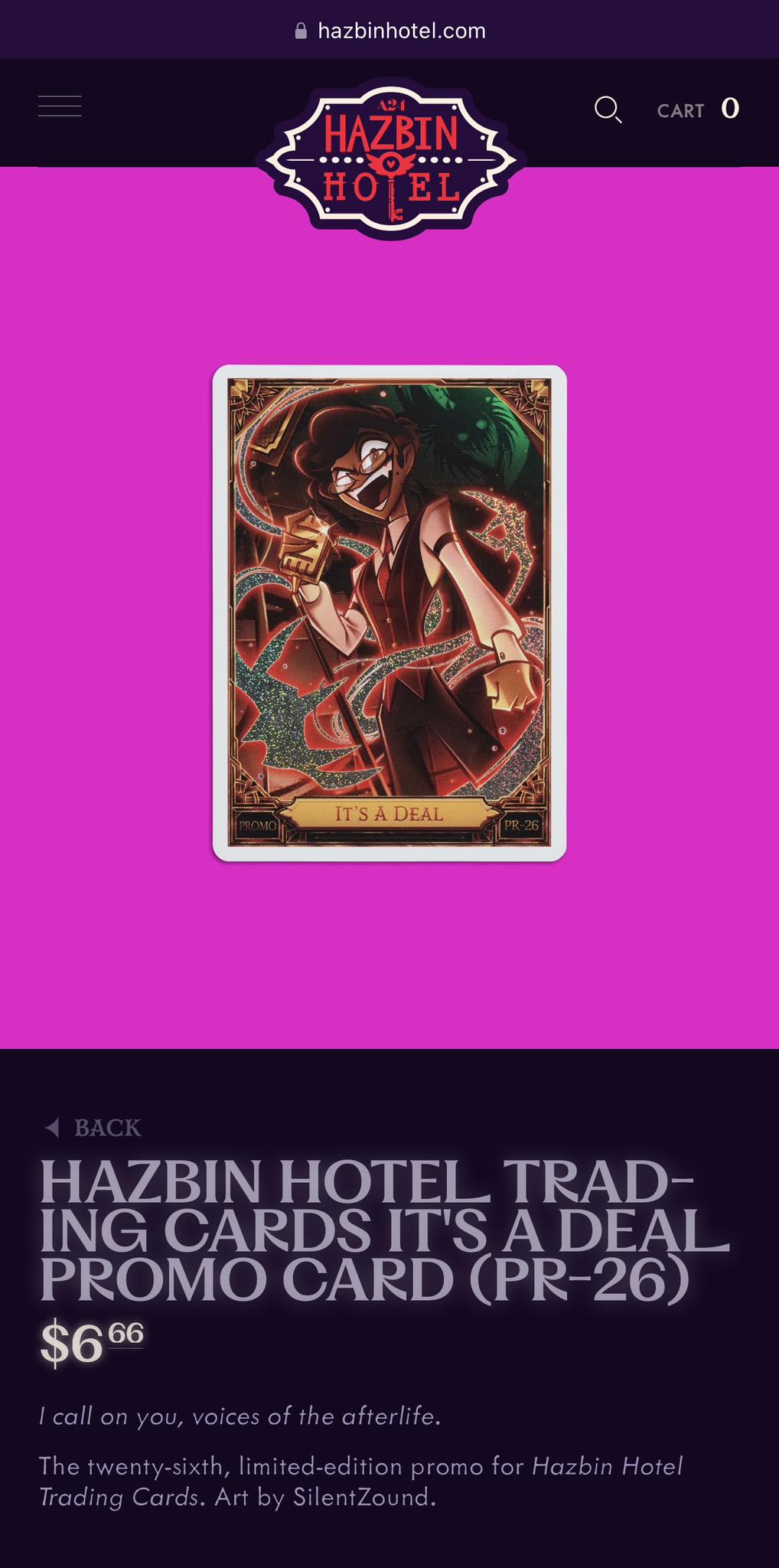 The Hazbin Pride trading card!!!