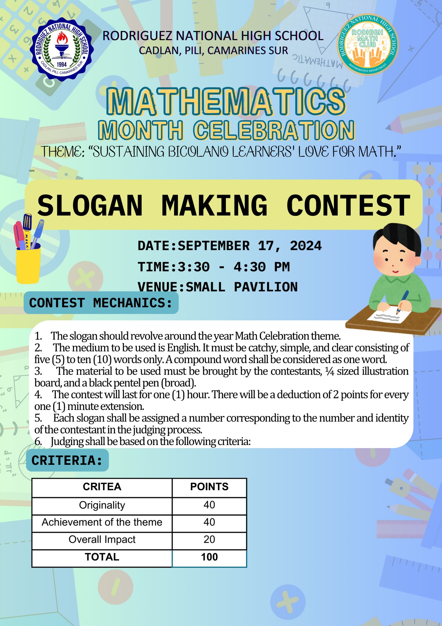 RodHigh Math Club | Pili