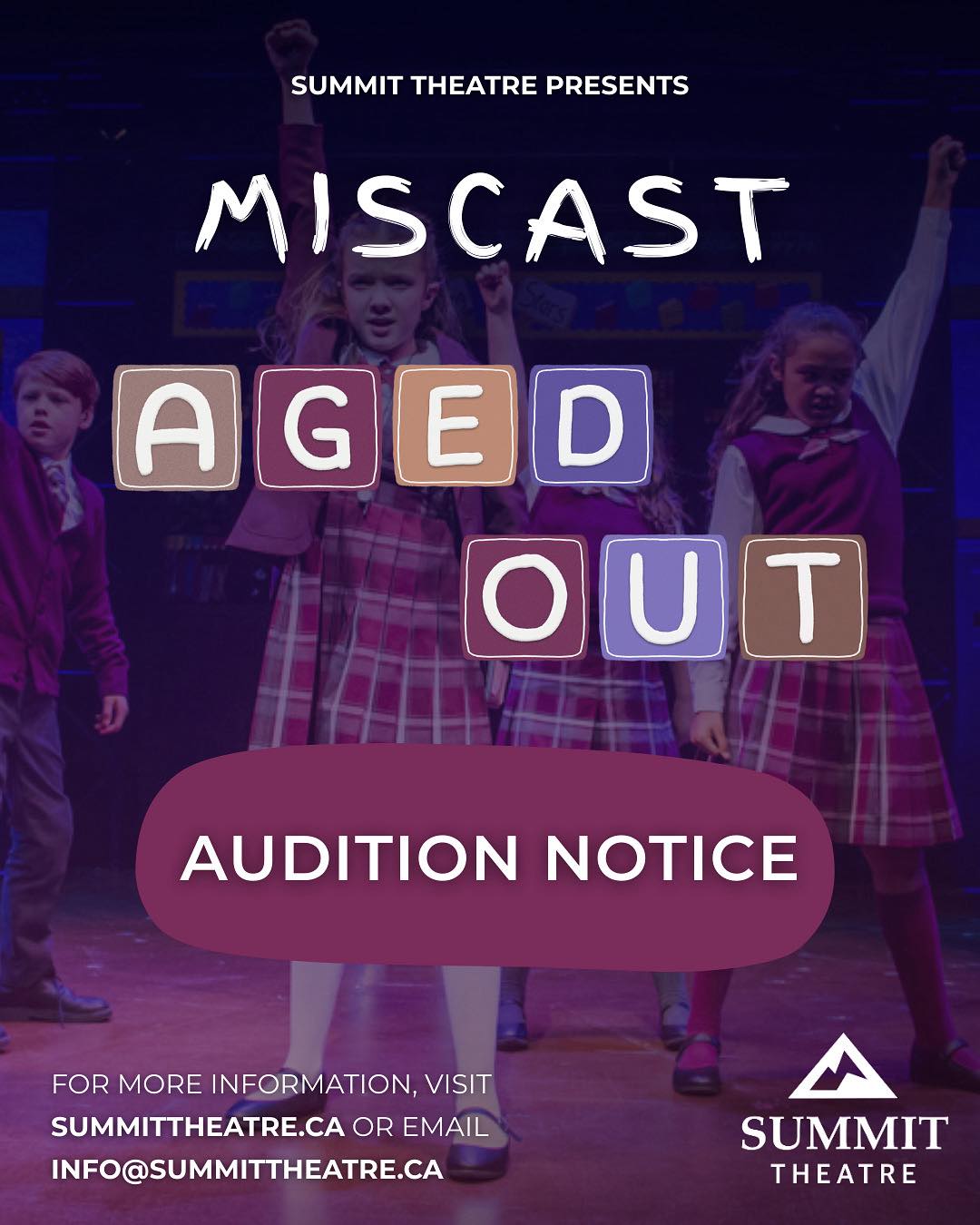 Toronto Musical Theatre Community | AUDITION NOTICE: MISCAST – AGED OUT ...