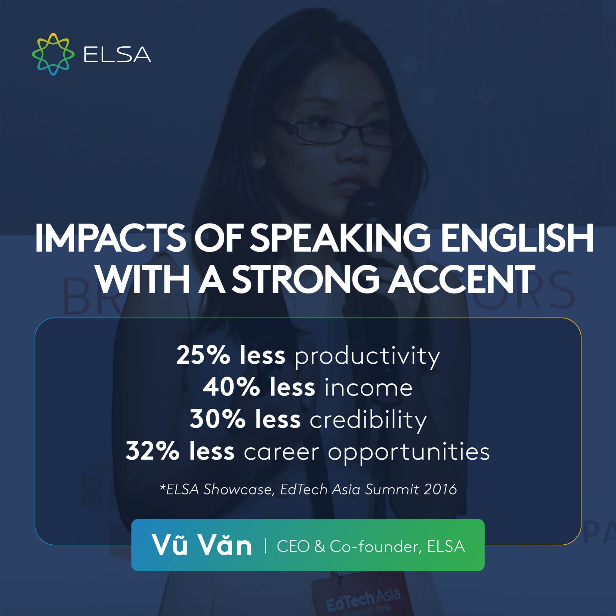 ELSA - 說帶有地方口音的英語會影響你的溝通當中的成功嗎？ 請聽聽ELSA創辦人- Vu Van 的分享去了解一下！ --- 👉 以優惠價 ...
