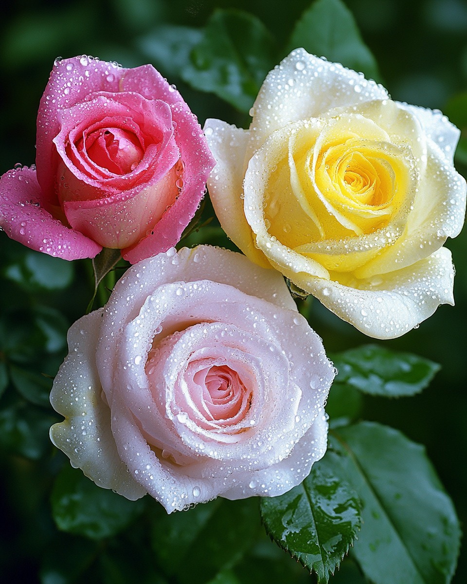 Pink Promise hybrid tea rose blooms