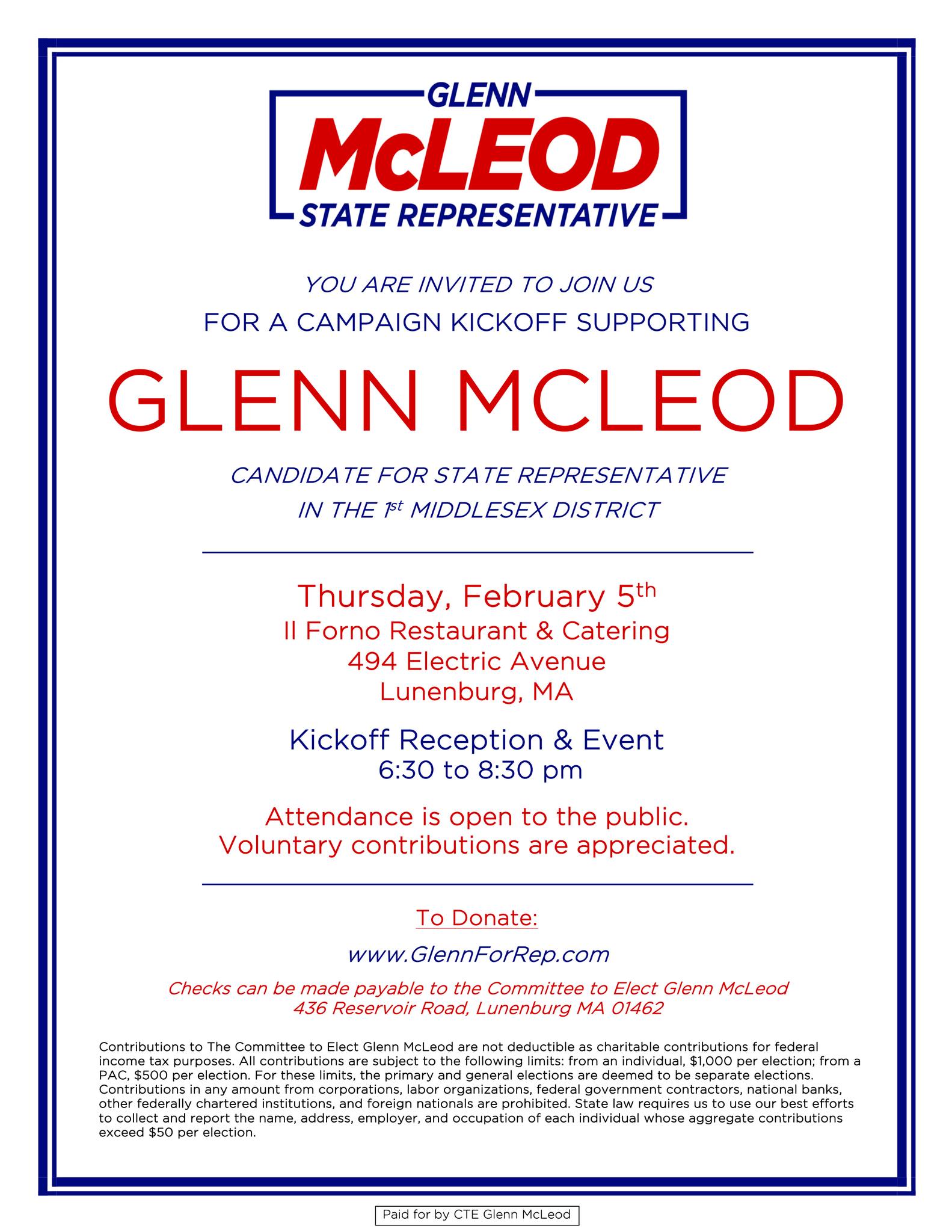 Glenn - Cindy and I have been overjoyed by the support we have received ...