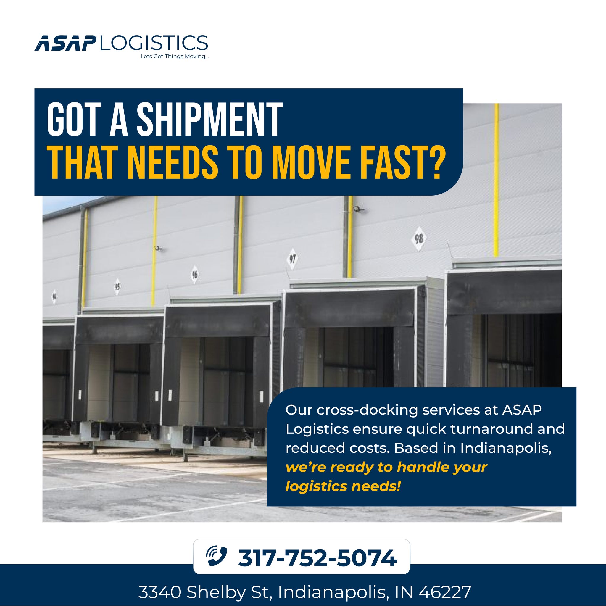 Asap logistics Inc - Warehouse, Storage, Distribution and Cross Dock