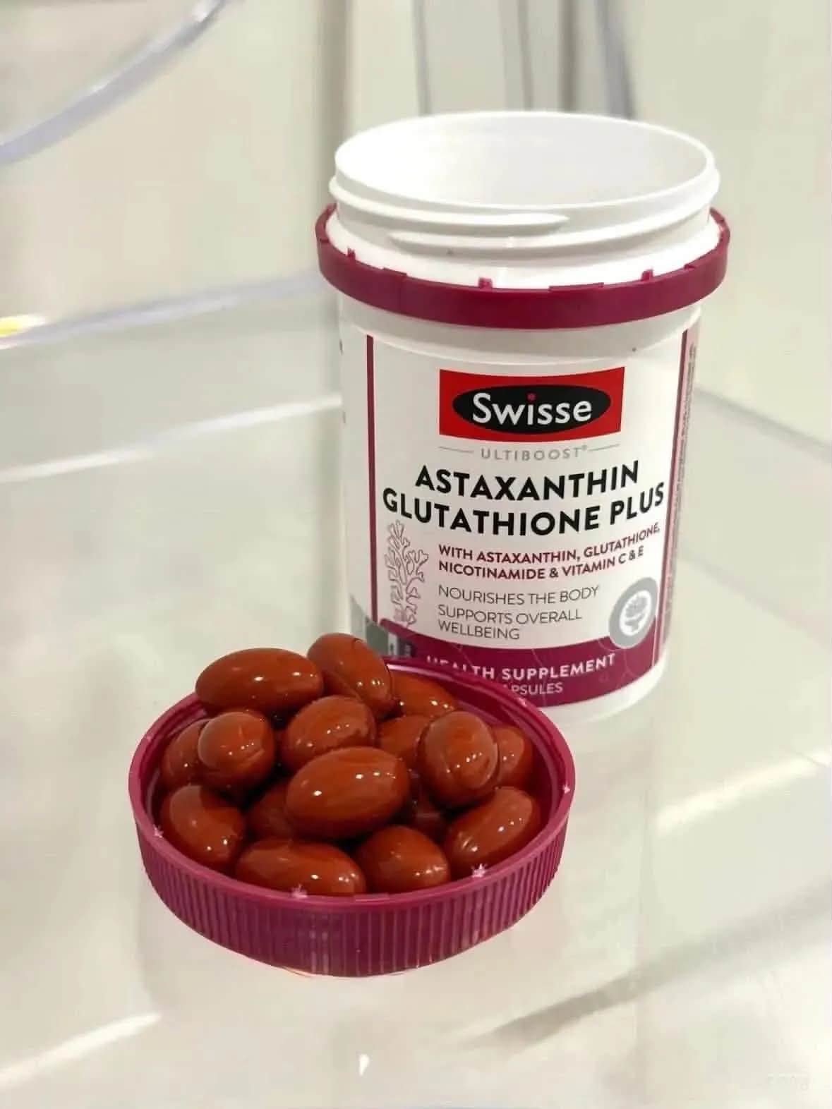 astaxanthin plus glutathione Vitahealth Asta 30Sx2 Satin Skinz Glutathione Plus Astaxanthin