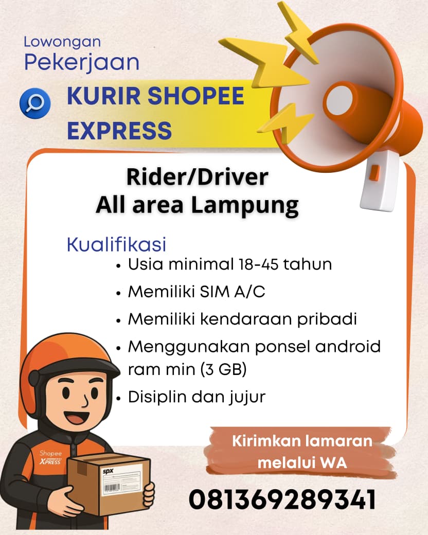 Recruter Shopee Express Lampung
