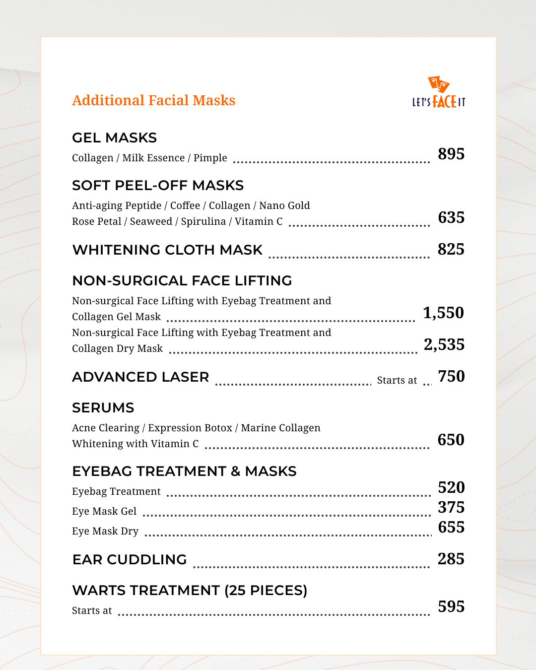 lets face it glutathione injection price Let's offers a whole range of services—from facial treatments and masks, brow & lash, hand & foot care, cosmetic tattoo, derma services, to cosmetic surgery. Check out our full list Effects of N-acetylcysteine, oral