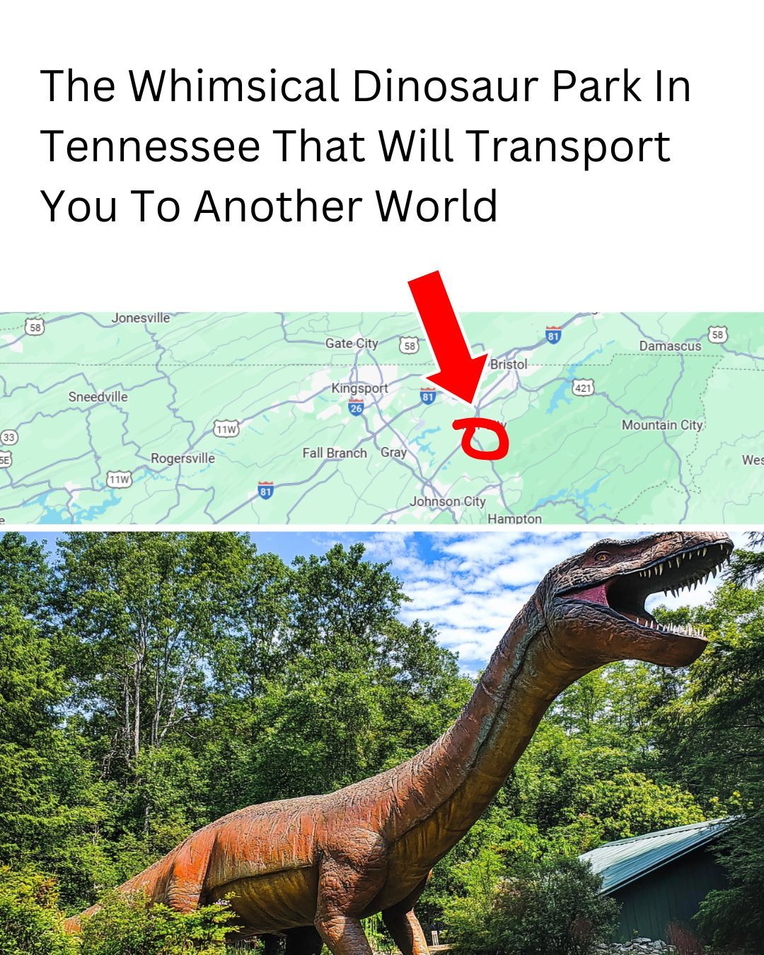 Tennessee - This whimsical dinosaur park will make you feel like you’ve ...