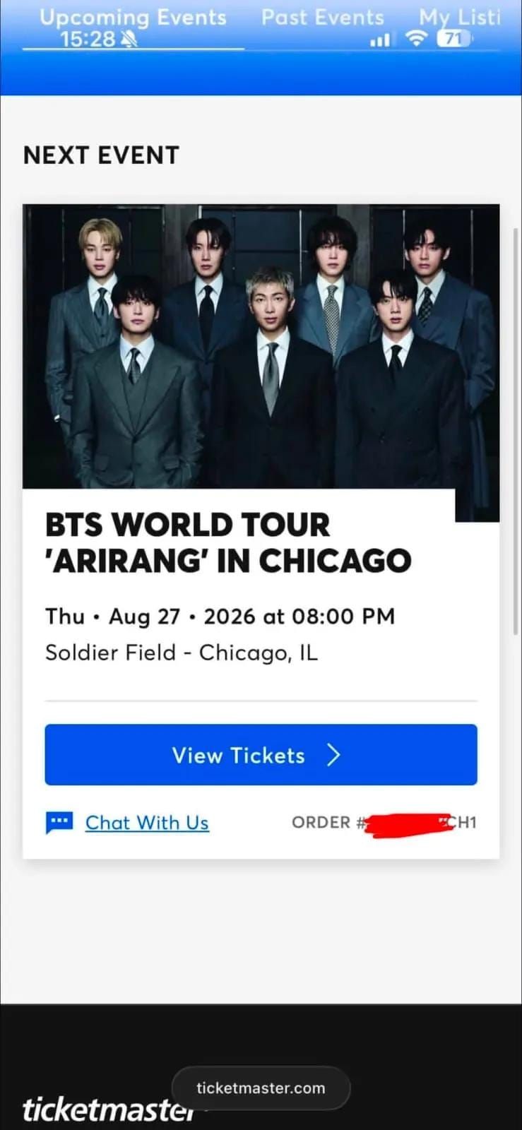 BTS World Tour 'ARIRANG' Chicago, IL Soundcheck VIP tickets for sale