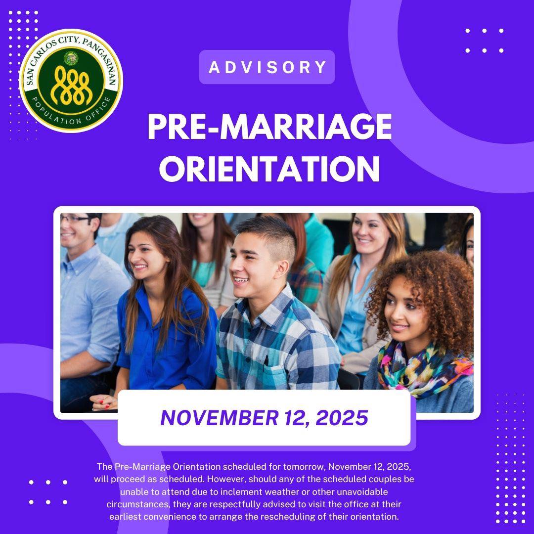 City - ADVISORY: The Pre-Marriage Orientation scheduled for tomorrow ...