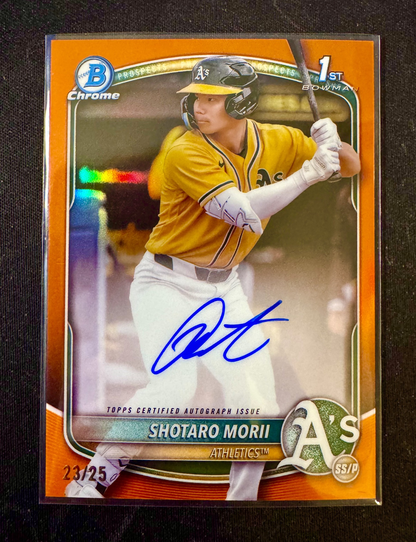 2025 Bowman Chrome Shotaro Morii TRUE ORANGE /25 Auto **$3,100 OBO 
