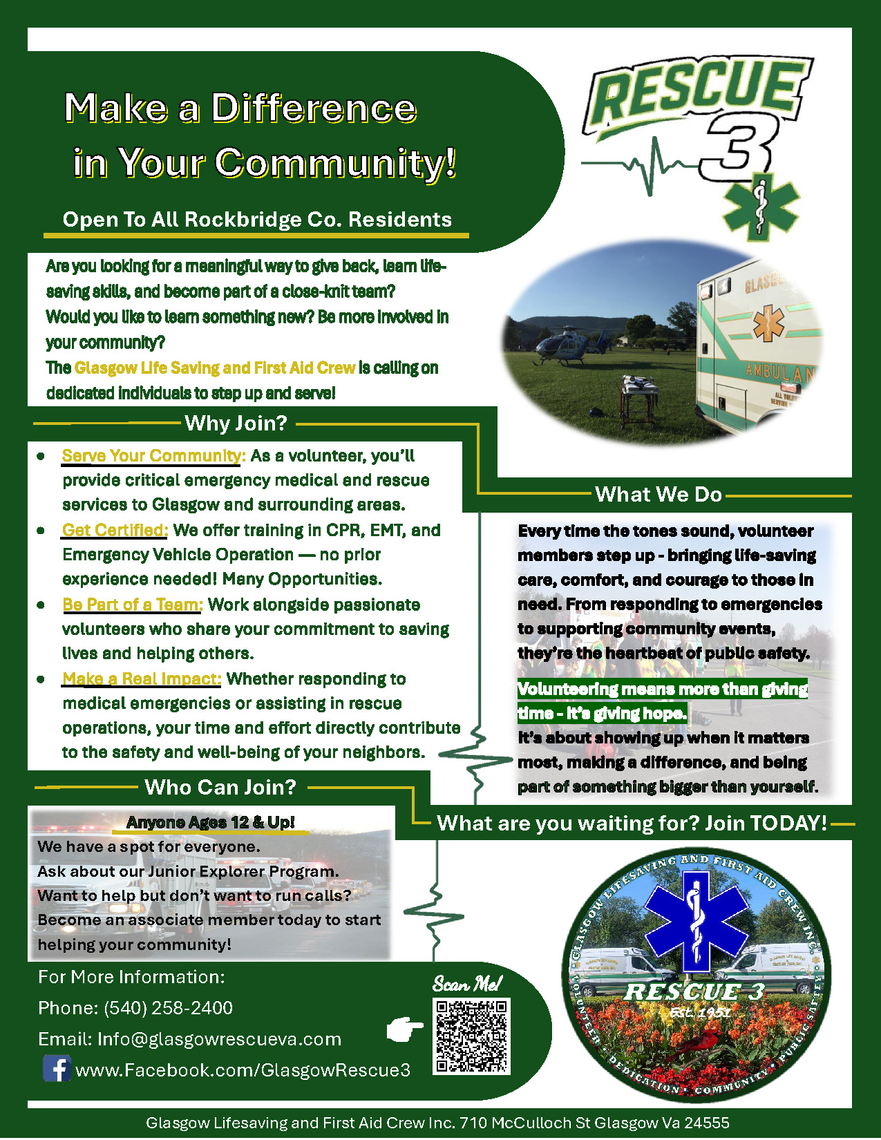 Glasgow - 🚨 Join Rescue 3 – Make a Difference in Rockbridge County! 🚨 ...