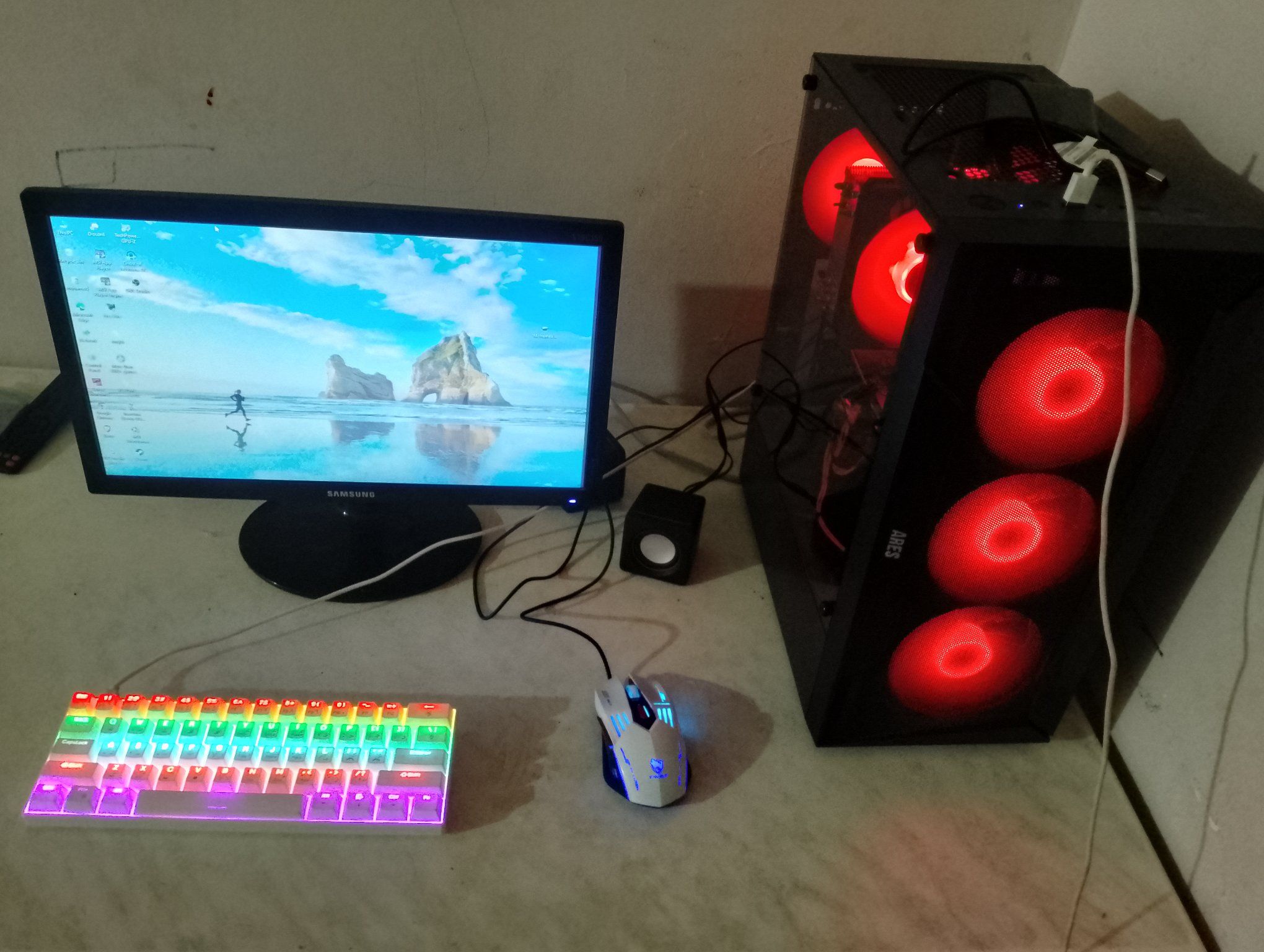 متوفر pc gaming بصوالحو كاملين I7 7700k Msi b250m mortar gaming 16 