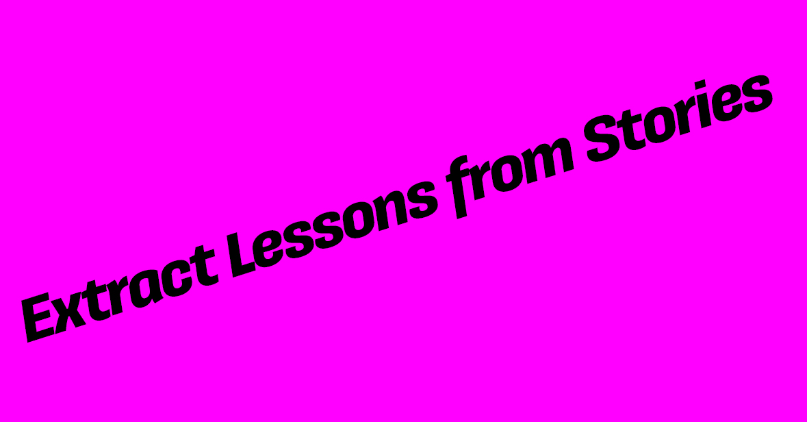Extract Lessons from Stories