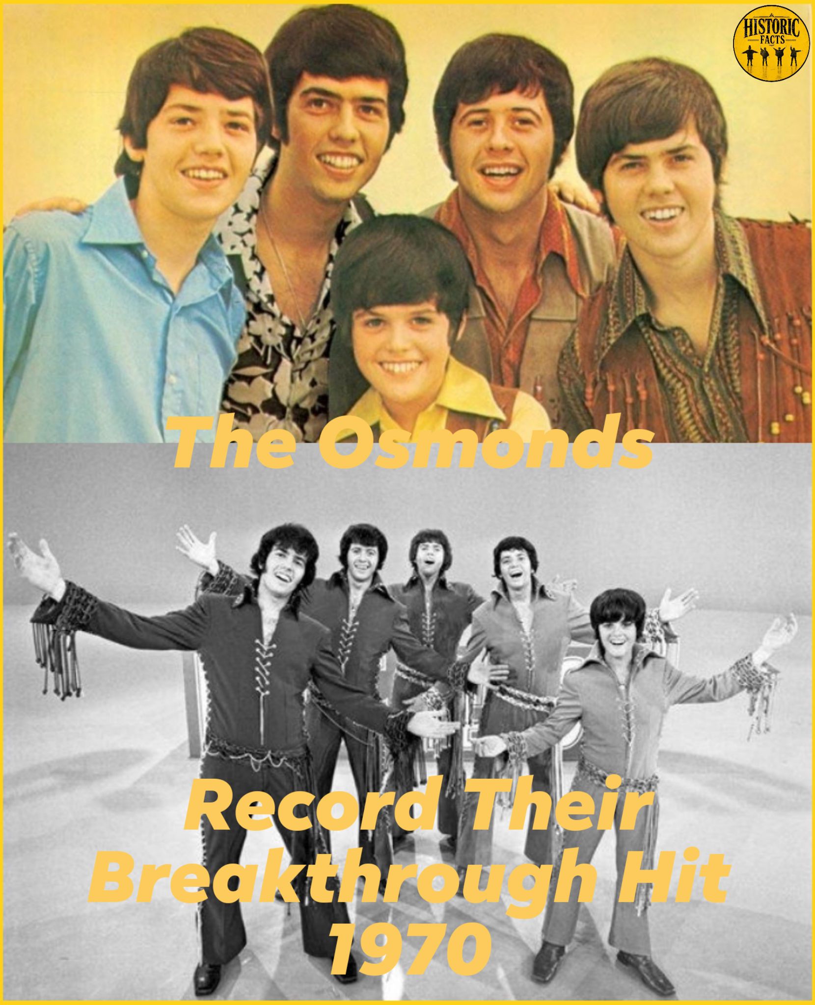 What was The Osmonds' first big hit song?