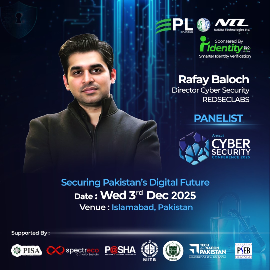 Annual - We are pleased to highlight Rafay Baloch CEO REDSECLABS , as a ...