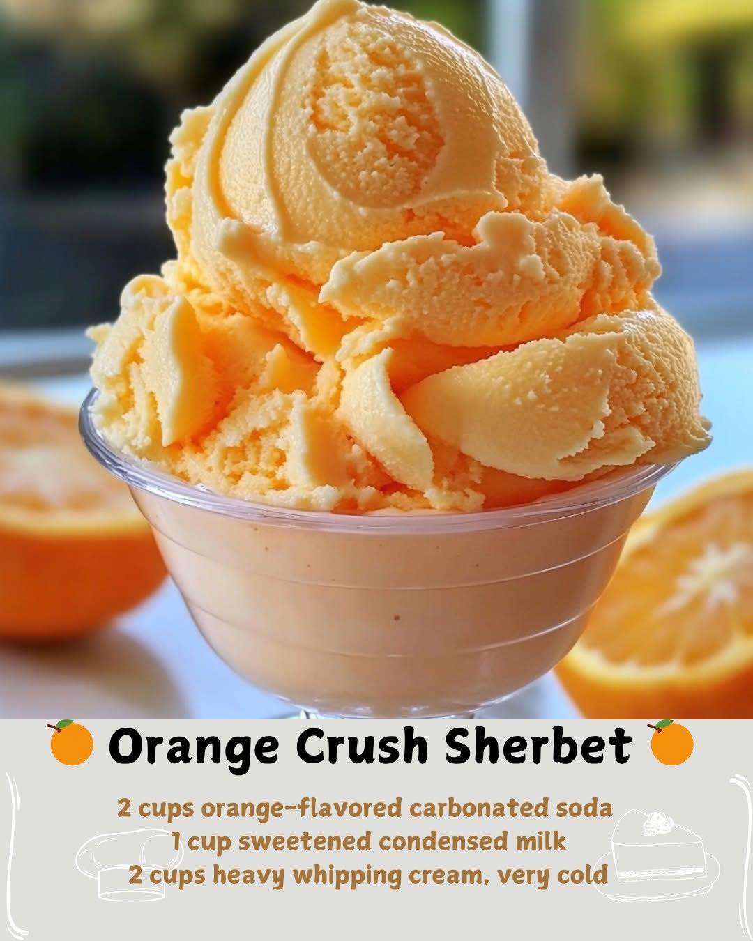 Orange sherbet shake with food coloring