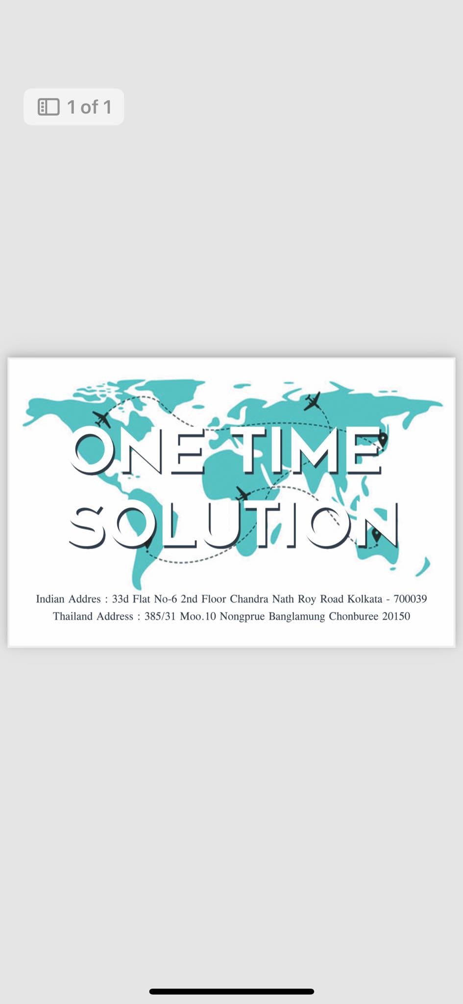 One Time Solution | Kolkata