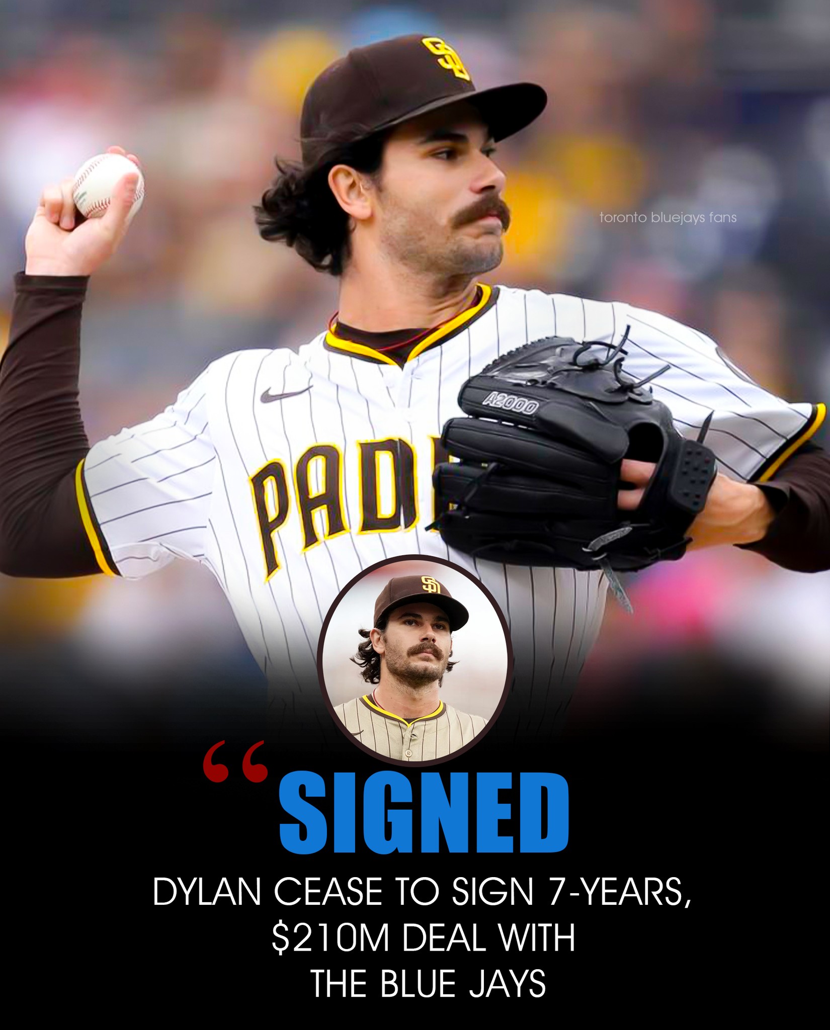 The Toronto Blue Jays have signed Dylan Cease