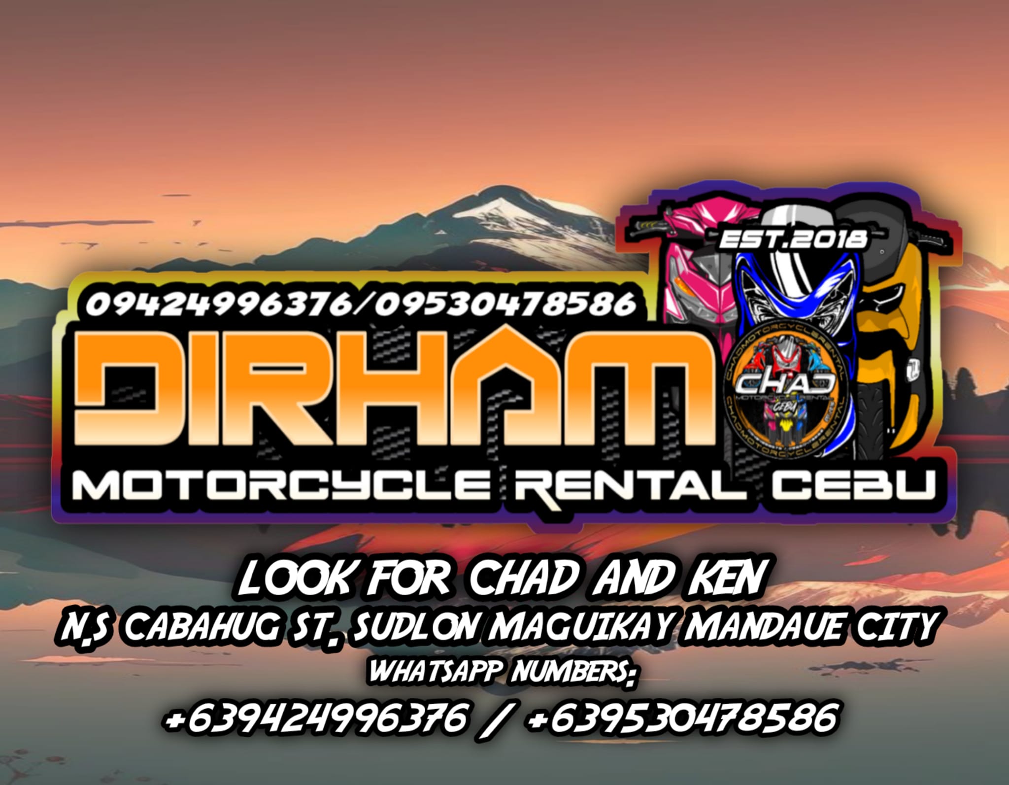 Dirham Motorcycle Rental CEBU | Mandaue City