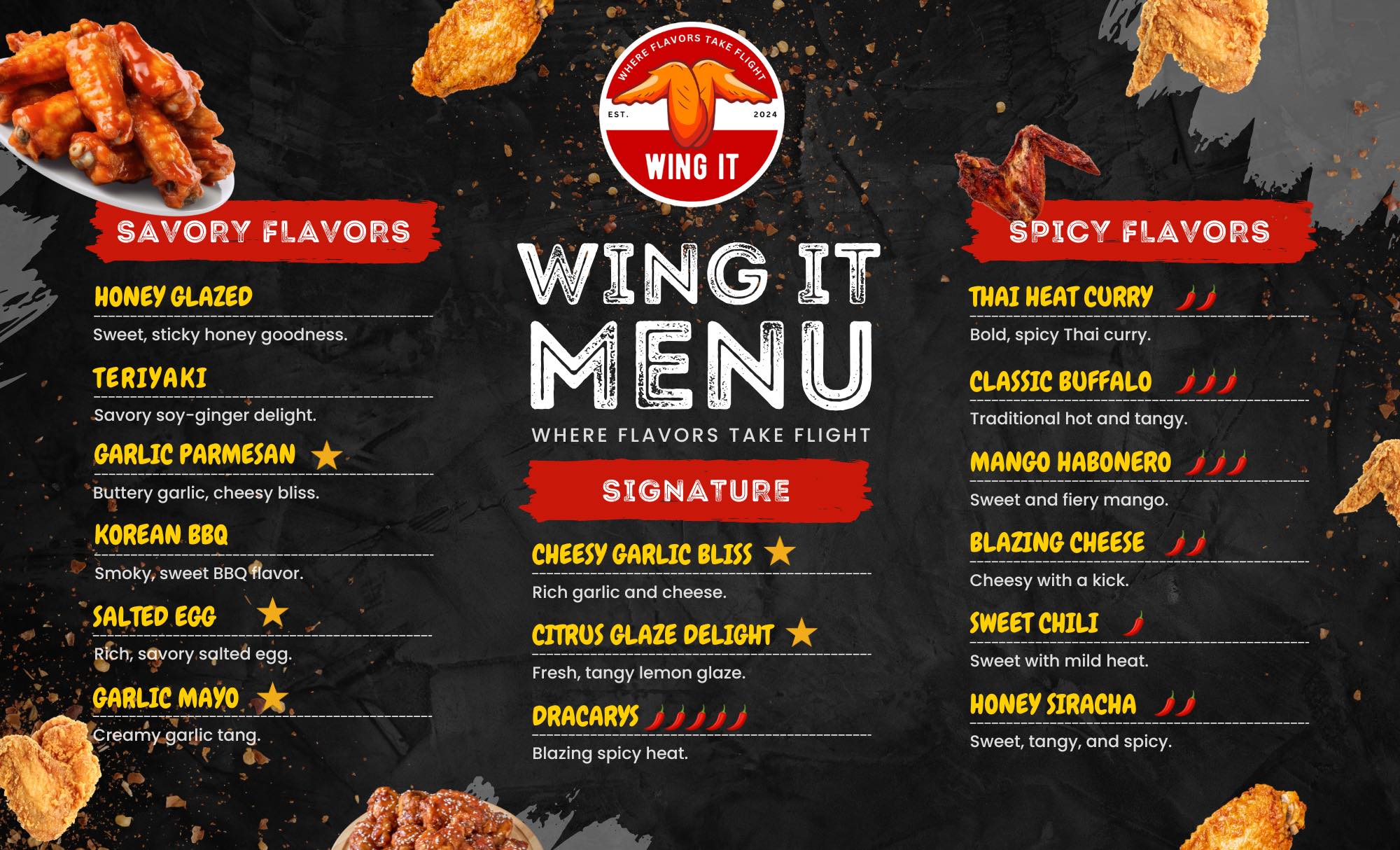 A 10-piece order of NEW & improved wings for only $7.99 each