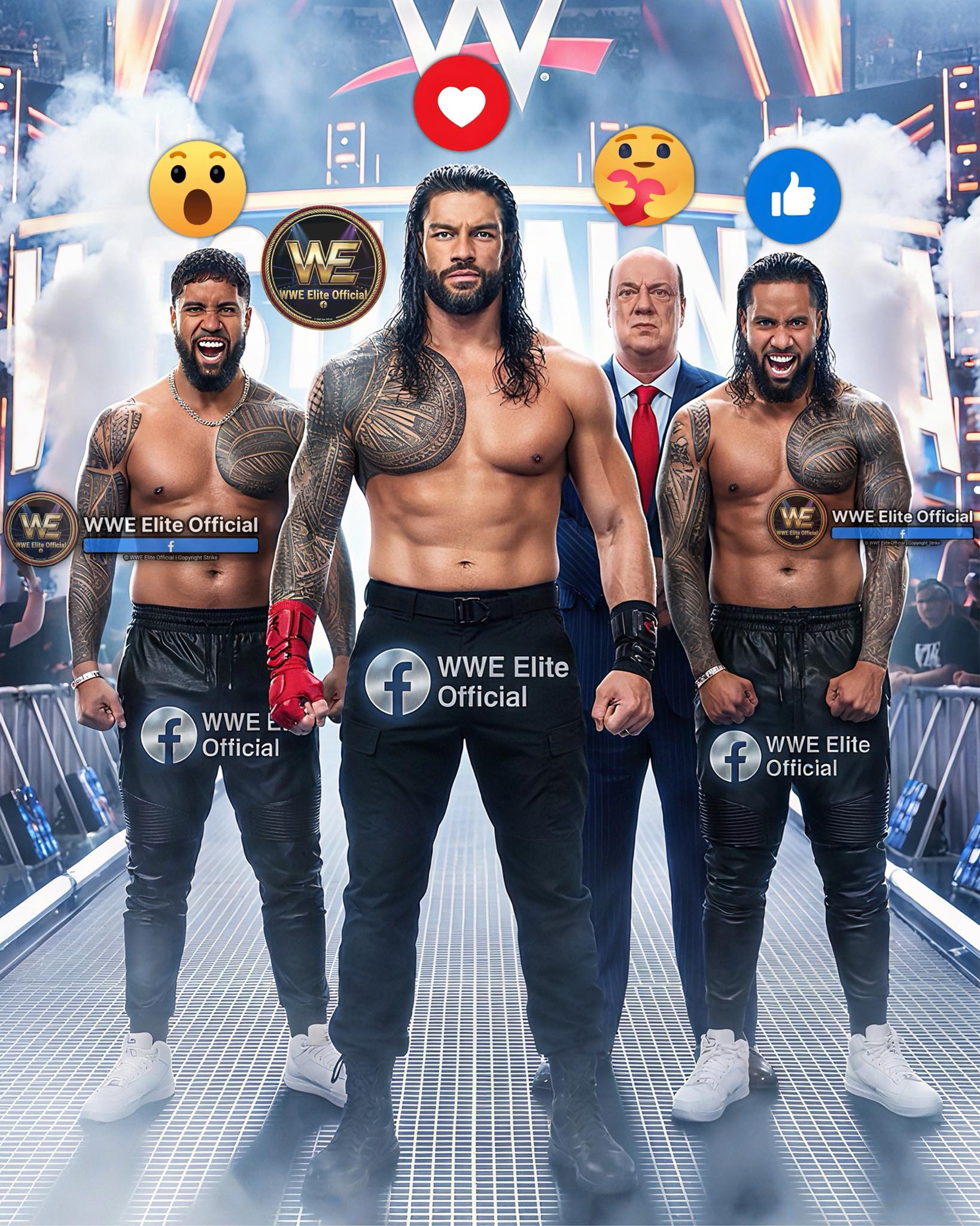 WWE - Witness the absolute dominance of Roman Reigns, Jey Uso, and ...