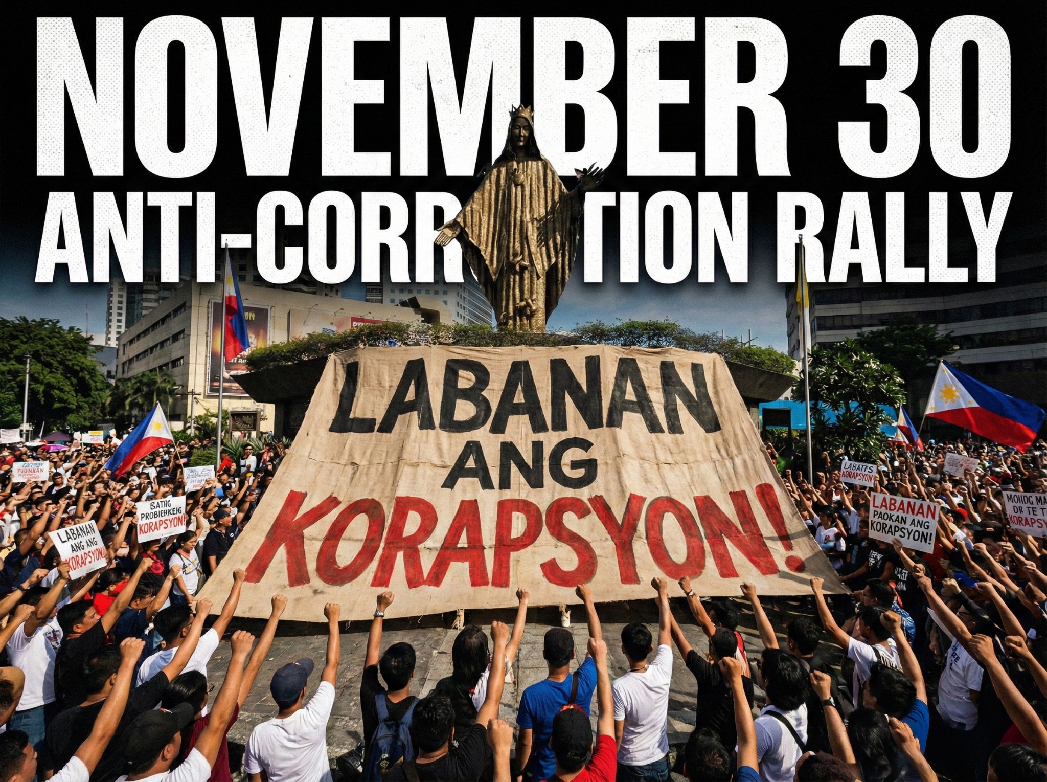 Morning - Maraming salamat sa lahat ng dadalo sa anti-corruption rally ...