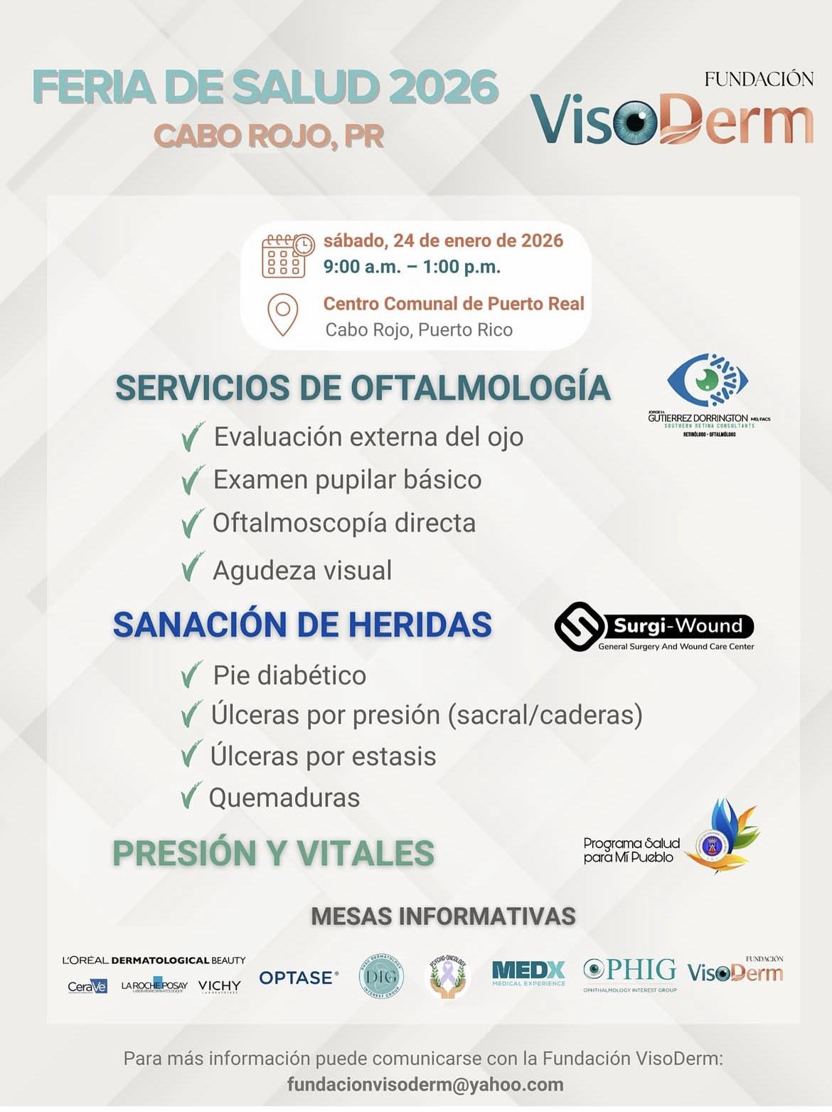 SurgiWound - Feria de Salud 2026 | Cabo Rojo, PR La Fundación VisoDerm ...
