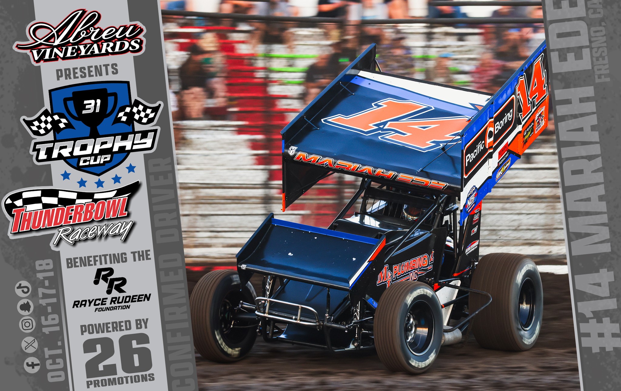 Tulare - CONFIRMED DRIVER #14 MARIAH EDE FRESNO, CA TROPHY CUP 31 ...