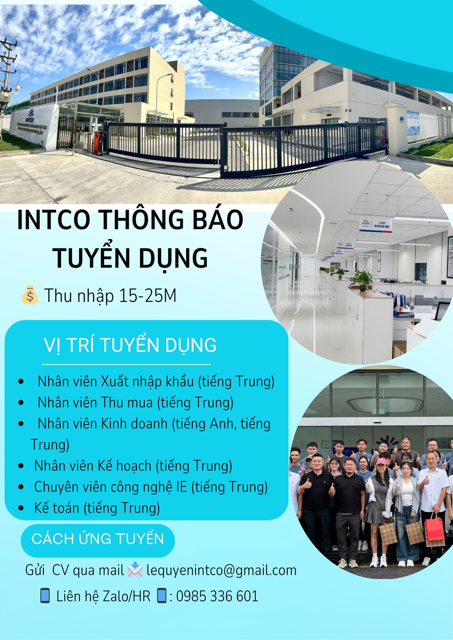 Việc Làm Tiếng Trung | 🌟 **CÔNG TY INTCO VIỆT NAM TUYỂN DỤNG NHIỀU VỊ ...