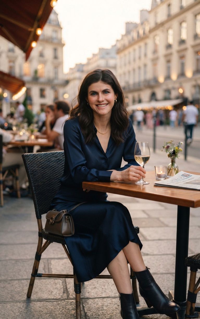 alexandra daddario blue dress was ashamed when she realized her was showing more than she thought… 🫣 Long Sleeve Ivory Lace nosto_new Color:Other colors