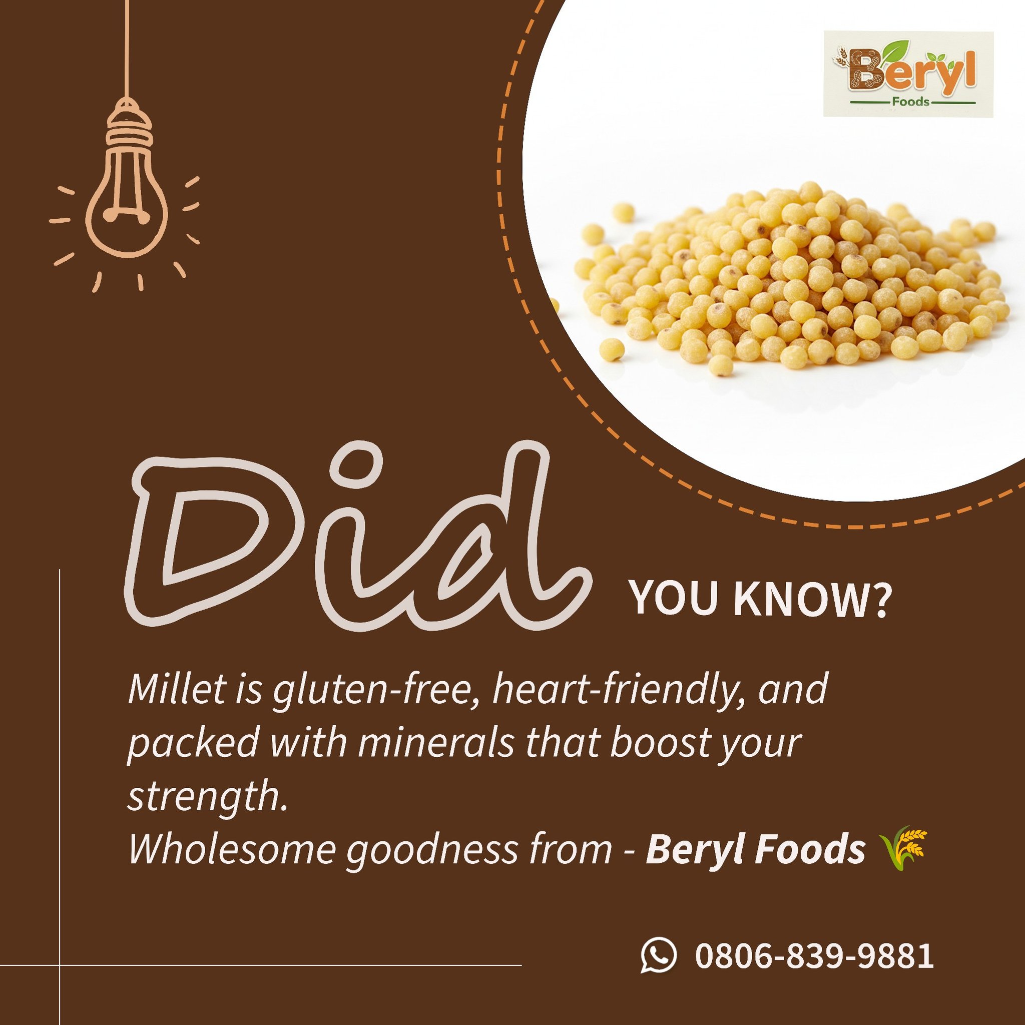 Beryl - 🌾 Did You Know? 🌾 Millet isn’t just a grain — it’s a superfood ...