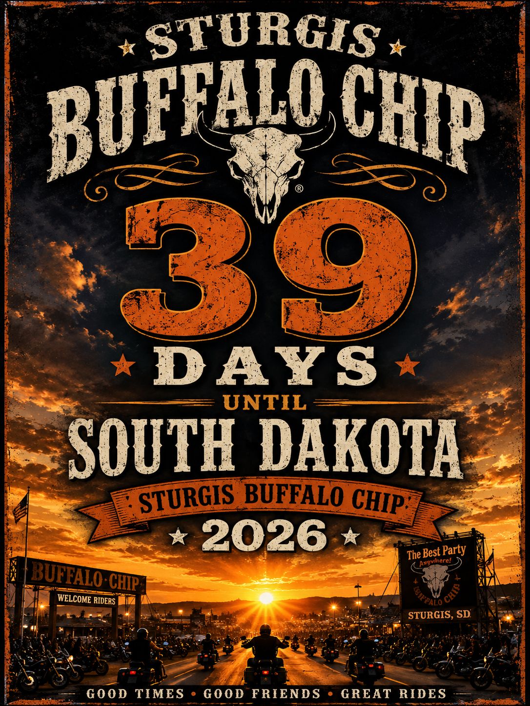 We're so excited to announce a new show at Sturgis Buffalo Chip on