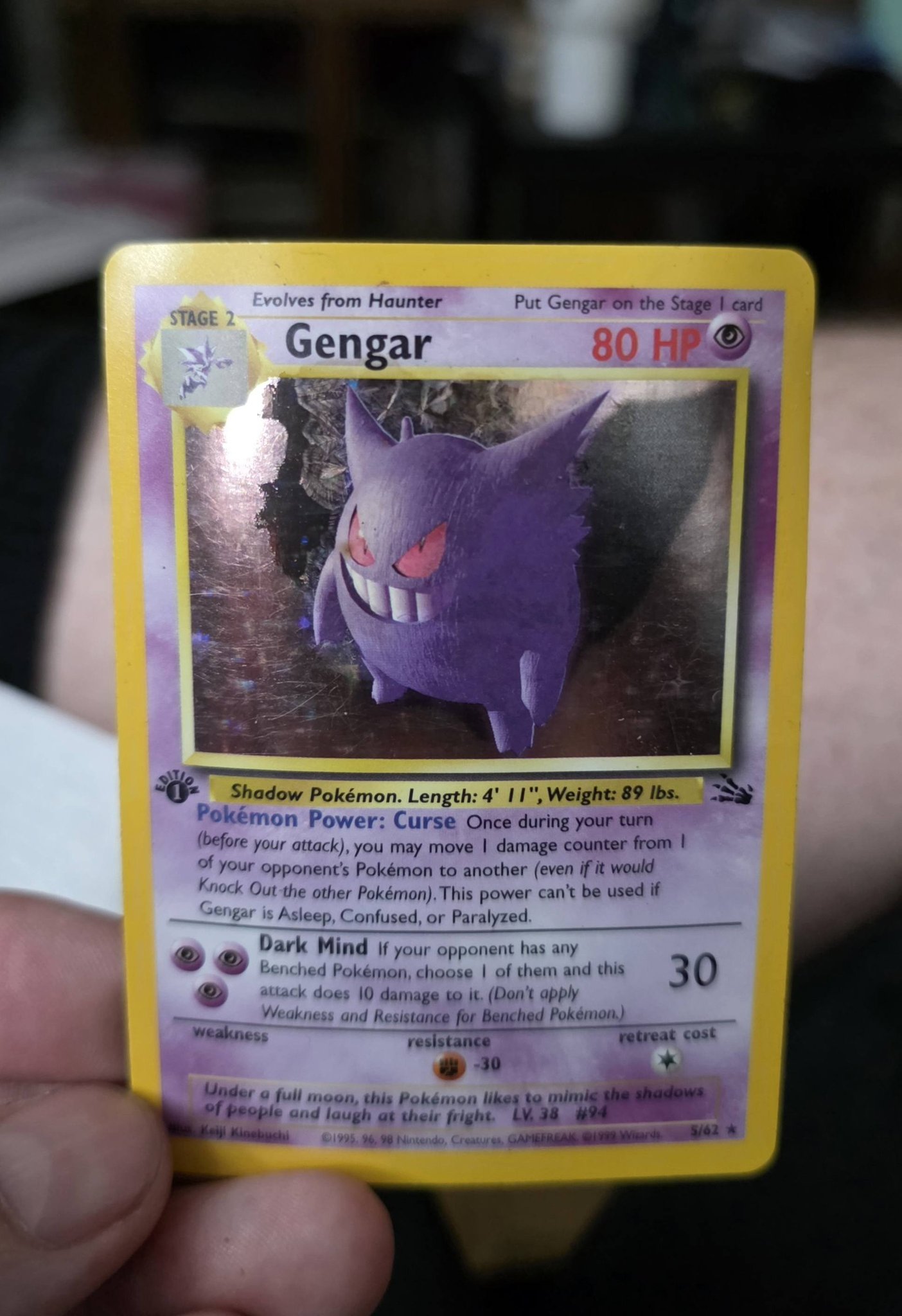 1995 gengar pokemon card value 5/62 (1999) Beckett 8 (Scratches on Slab)  Zapp! Comics end display The Most Expensive Gengar Pokemon