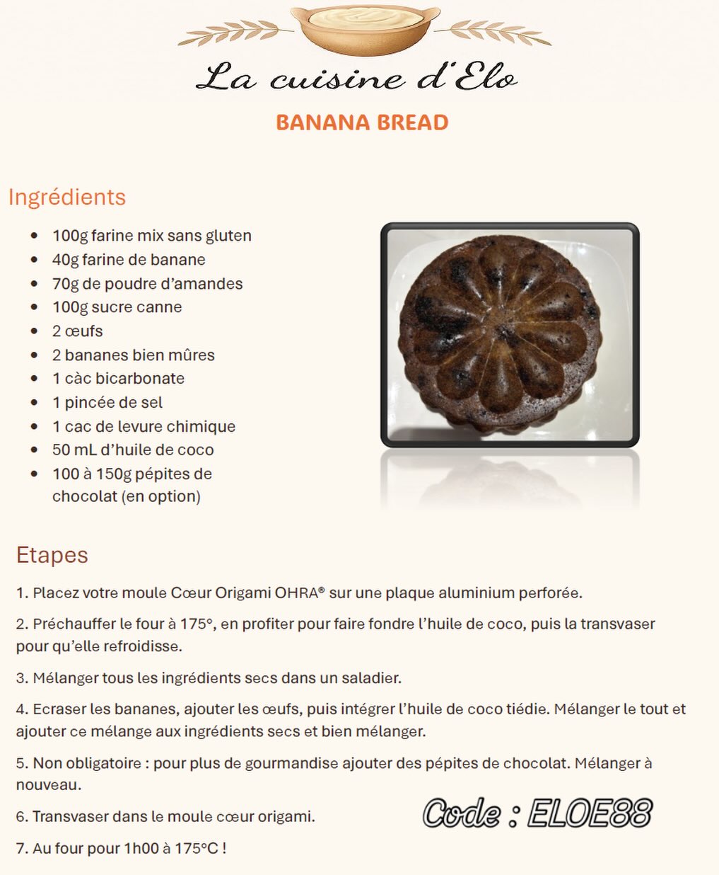 La - 🍌 Je vous présente la recette du banana bread réalisée dans le ...