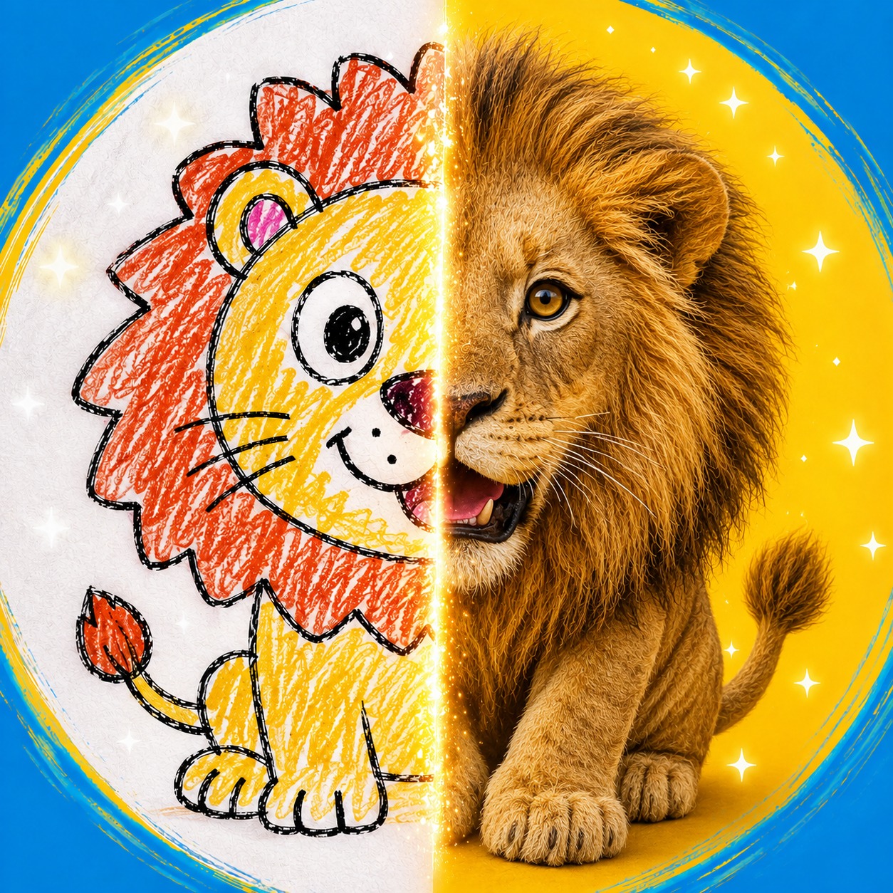 When Kids Draw Animals and AI Takes Them Way Too Seriously 🦁 I fed ...